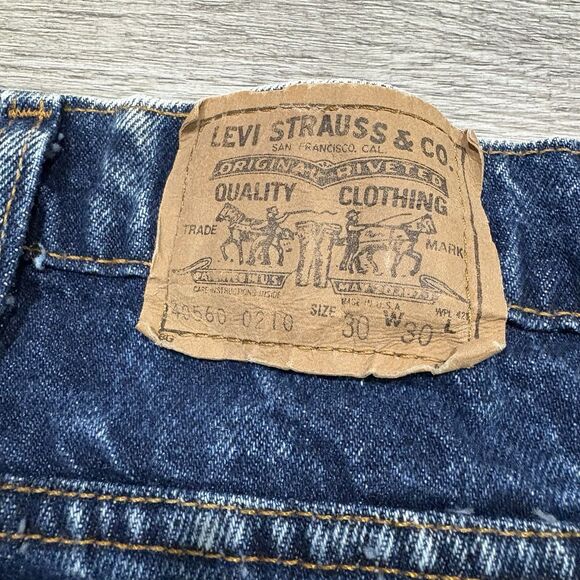 Vtg Levi’s 560 Orange Tab Acid Wash Jeans 30x30 Made in USA 40560-0210 Tapered - Picture 4 of 11